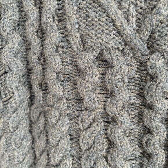 Polo Ralph Lauren Cable Knit Cowl Neck Green Sweater Wool/Alpaca Fits Medium - Picture 8 of 14